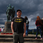 Ivan in Front of the Monument